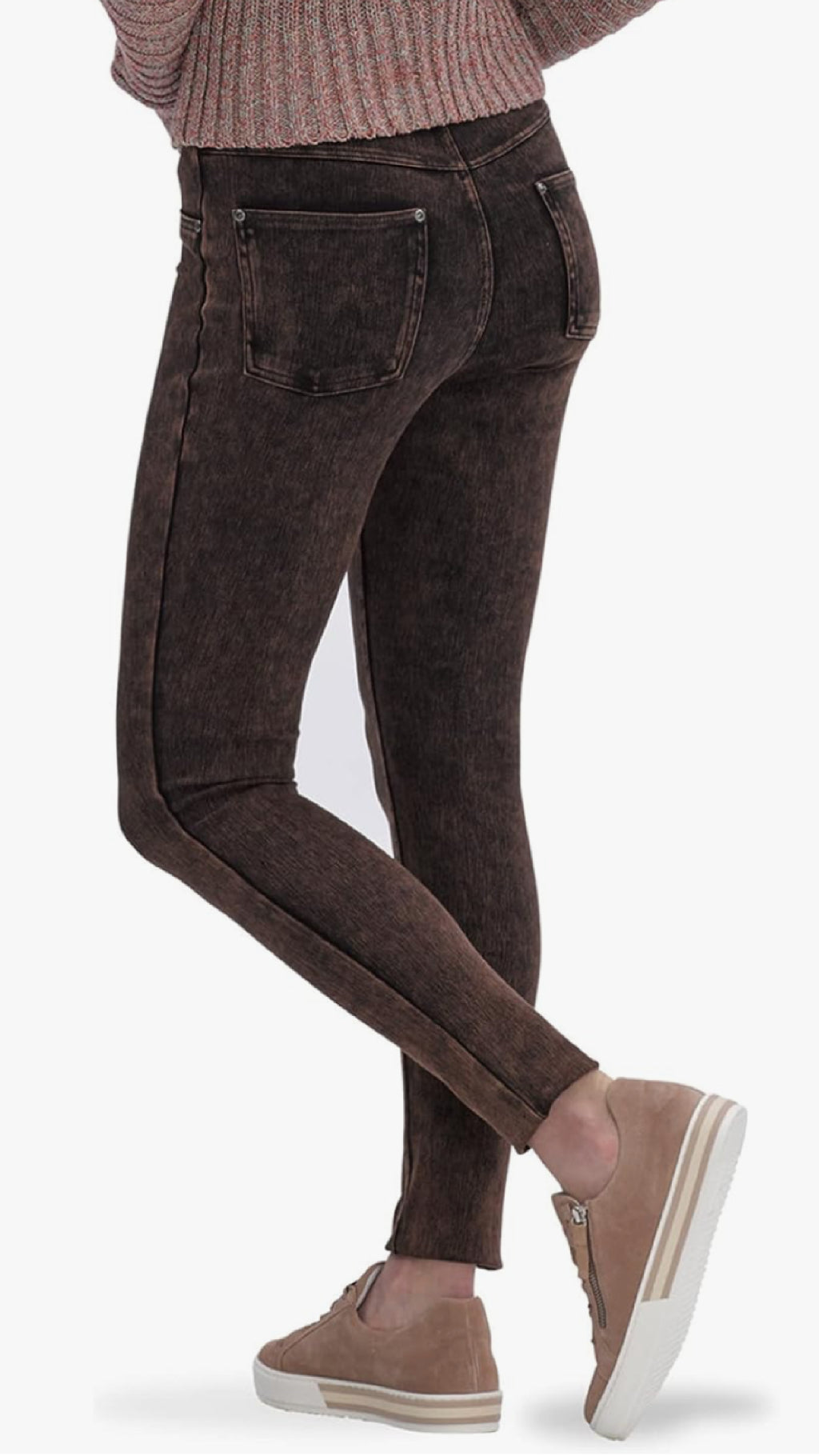 High Rise Ultra Soft Denim Leggings Cinnamon