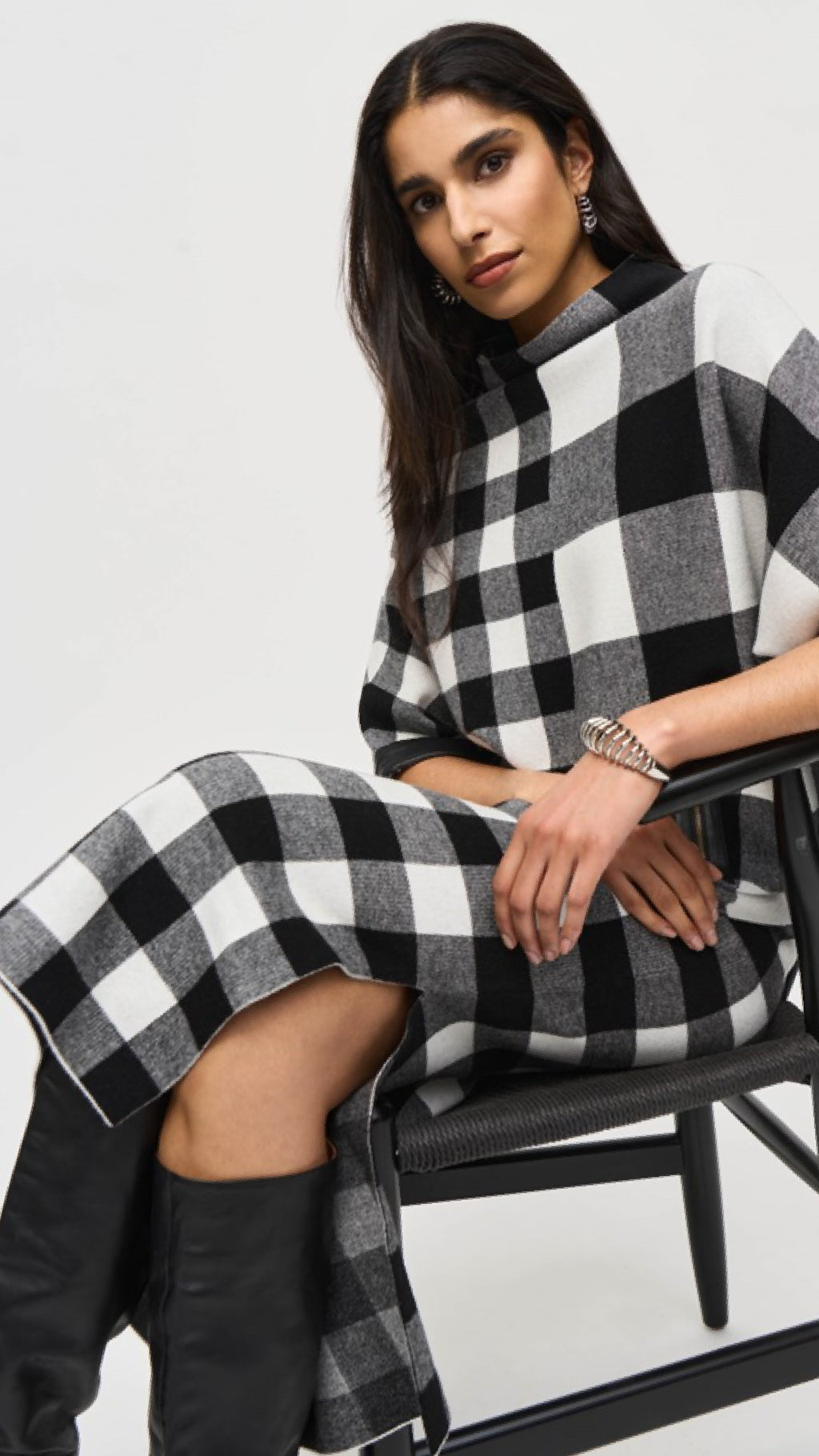 Joseph Ribkoff Plaid Jacquard Knit Skirt Sale Ennoja Clothing