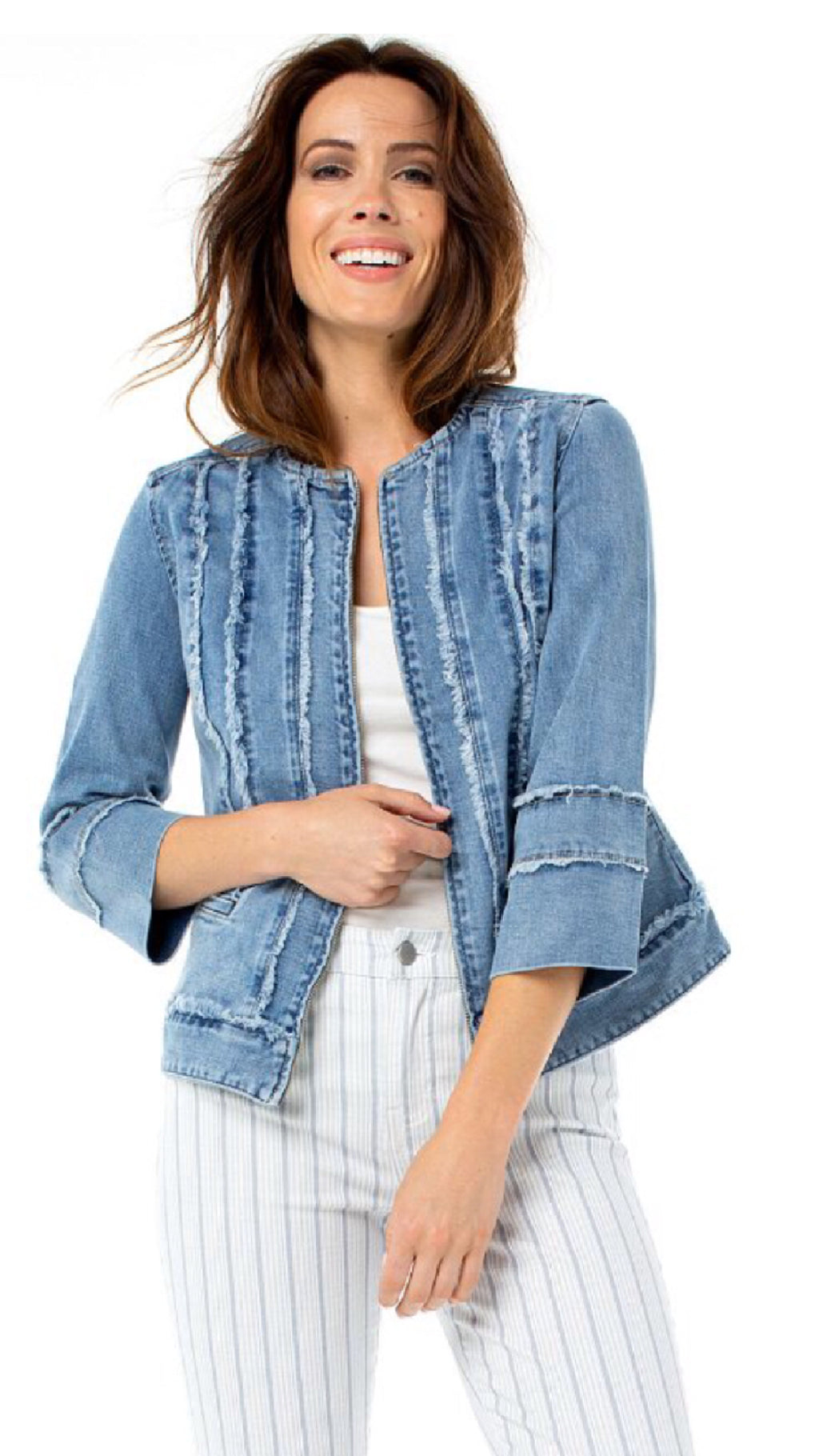 Frayed jean hot sale jacket