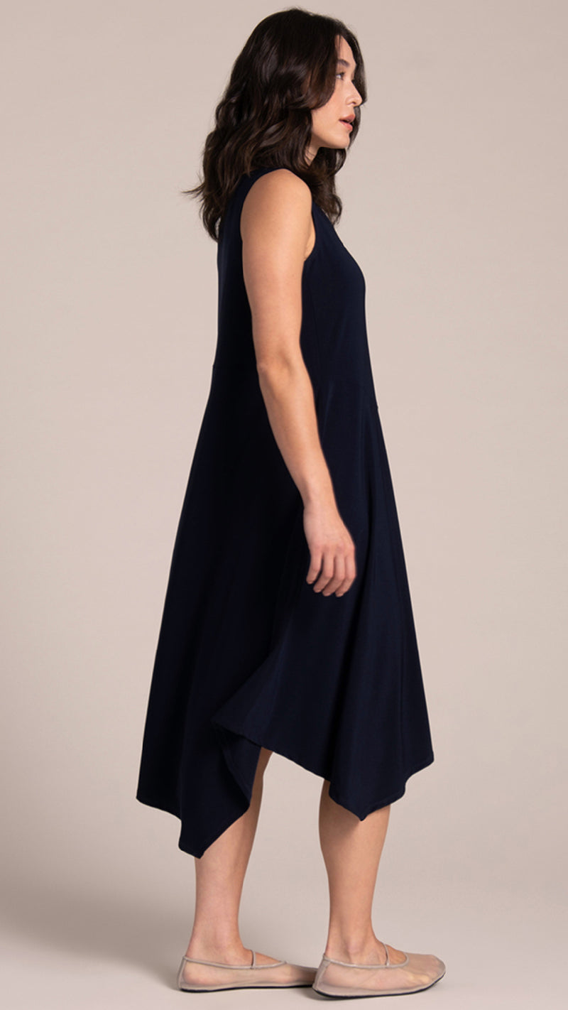 Sleeveless Slant Pocket Dress