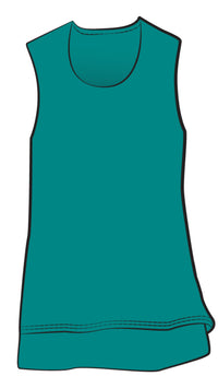 Sleeveless DBL Layer Shell with Jewel Neck (selected colours on sale)