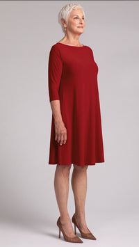 Nu Trapeze Dress, 3/4 Sleeve