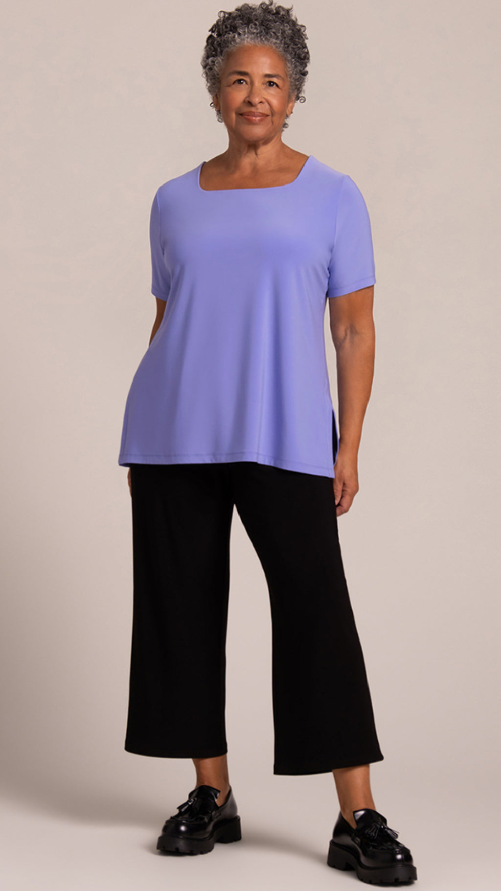 Soft Square Neck Top, Short Sleeves (Con’t)