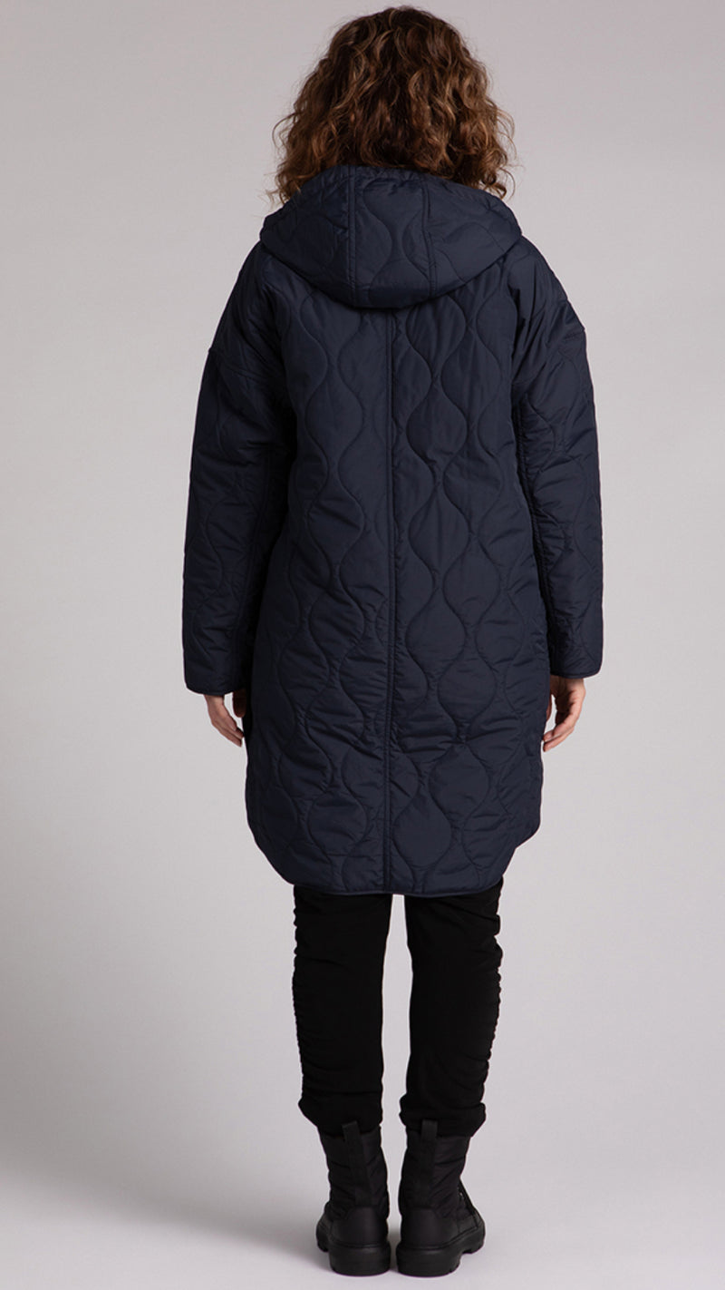 Quilted Maxi Shacket W/Hood