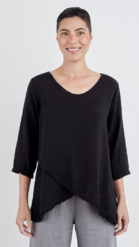 Double Layer V-Neck Top-Parachute Fabric