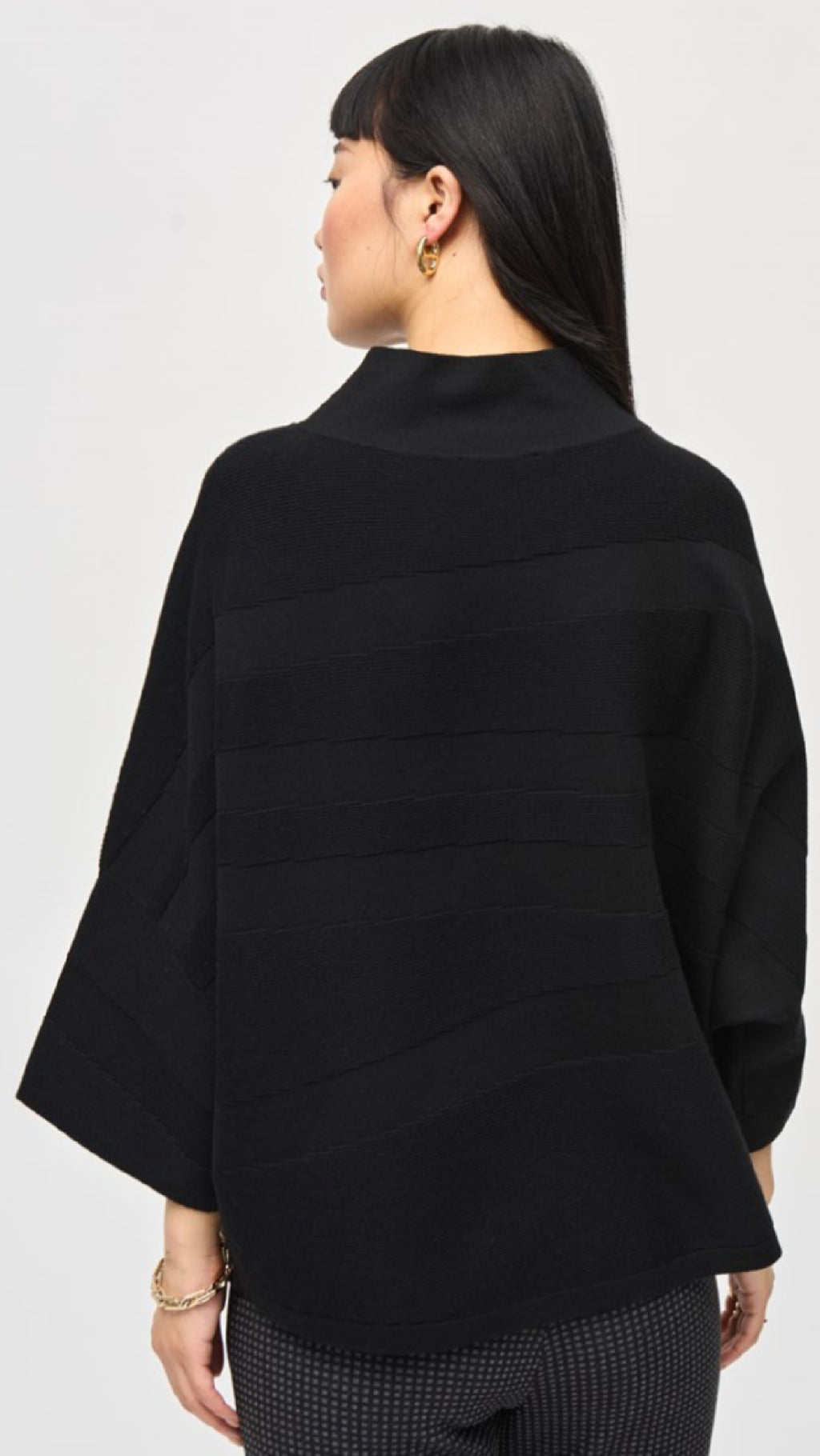 Joseph Ribkoff Sweater Knit Mock Neck Boxy Top (Selected Color on Sale)