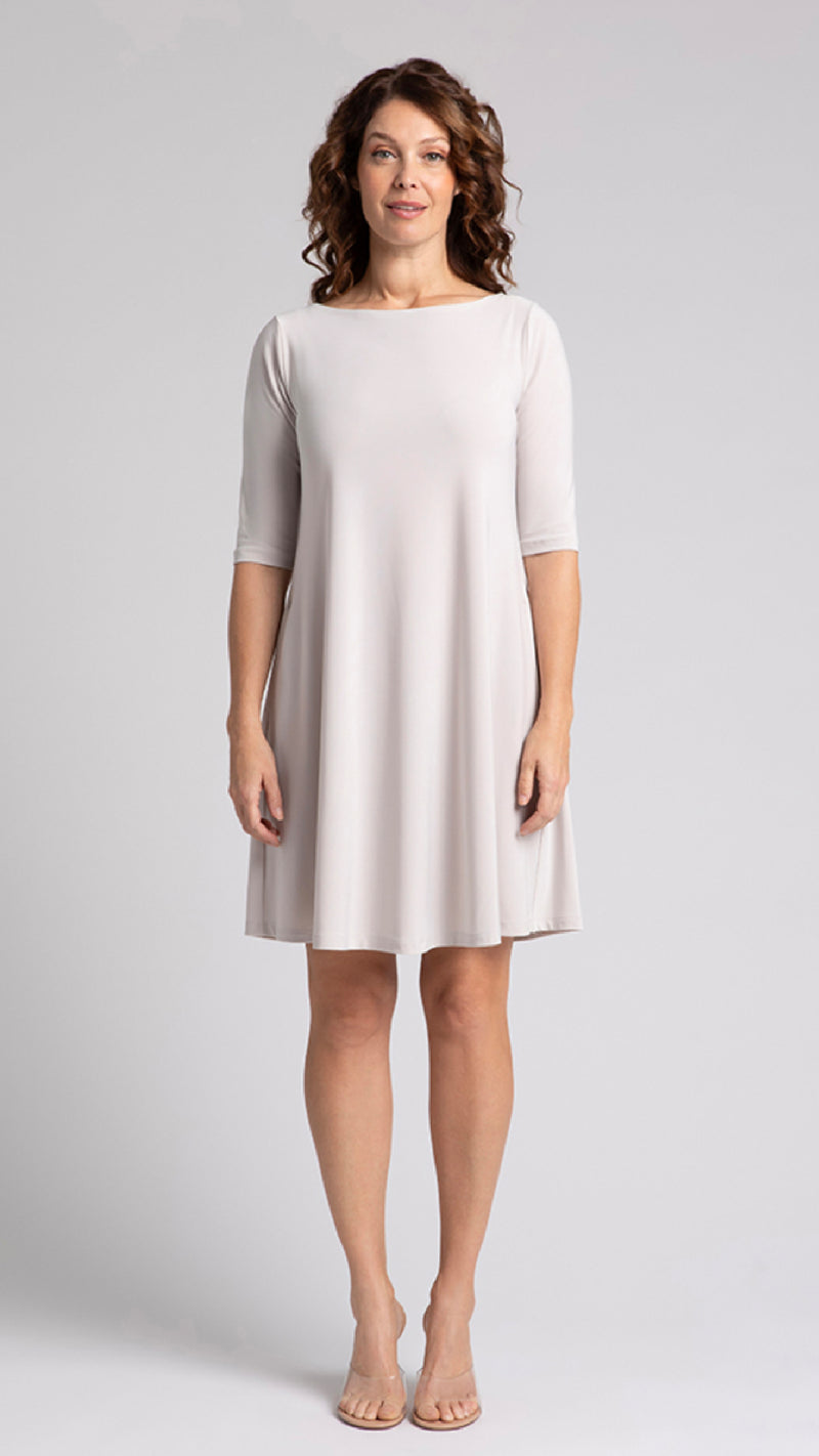 Nu Trapeze Dress, Elbow Sleeve