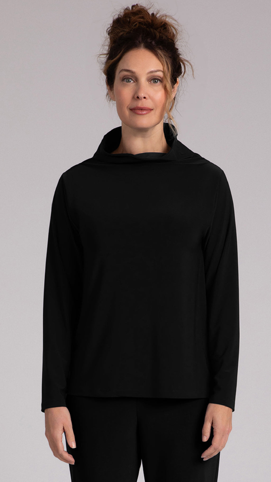 Funnel Neck Top, Long Sleeves (Sale)