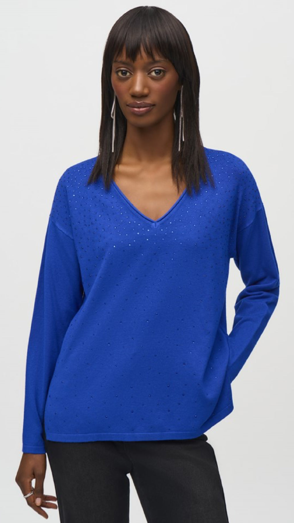 Joseph Ribkoff sweater Knit V Neck Pullover Sale Ennoja Clothing