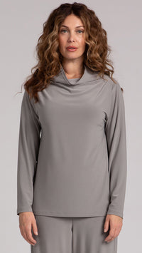 Funnel Neck Top, Long Sleeves (Sale)