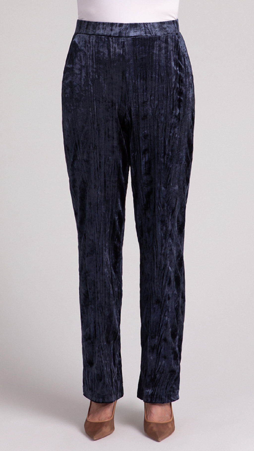 Straight Leg Pant, Crinkle Velvet