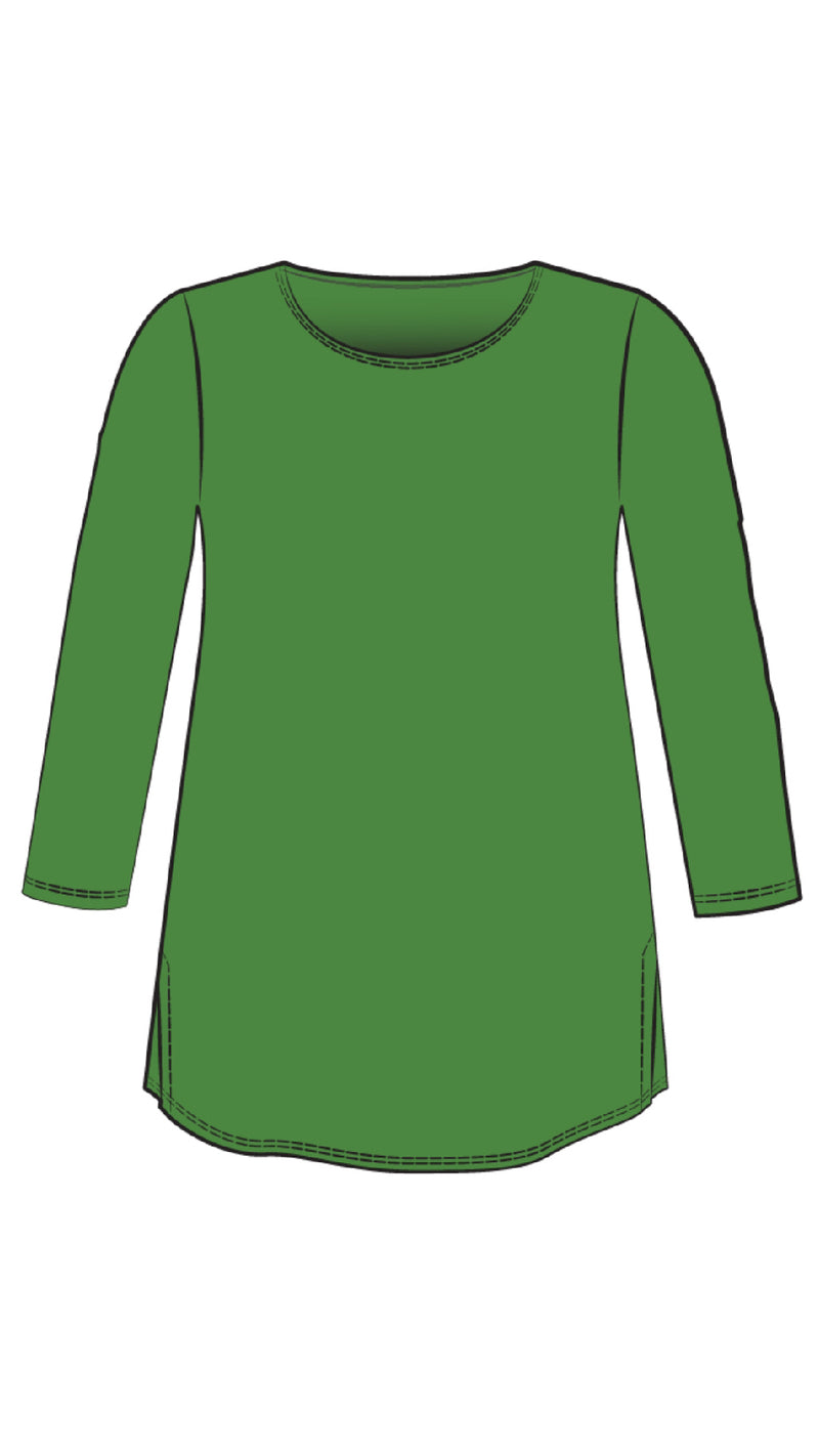 Go To Classic T-Relax, 3/4 Sleeve-Solid Colours