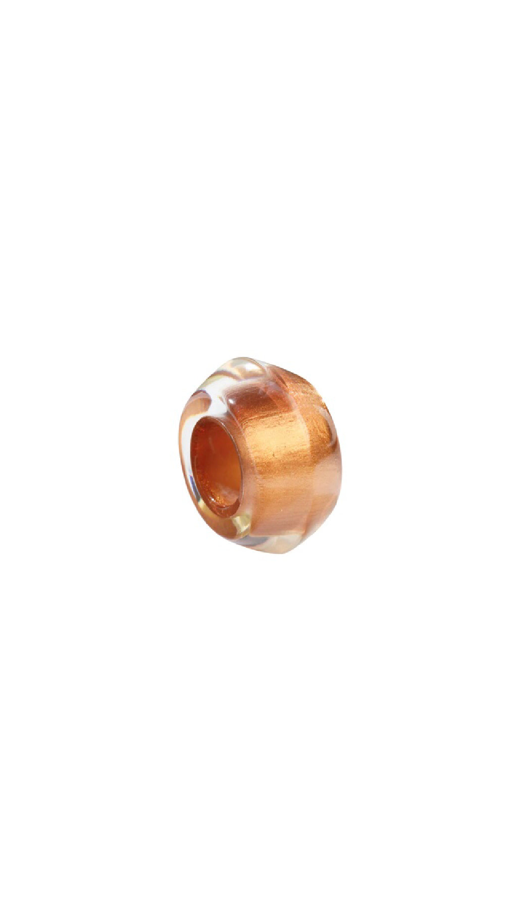 Metallic Rounded Lined Bead