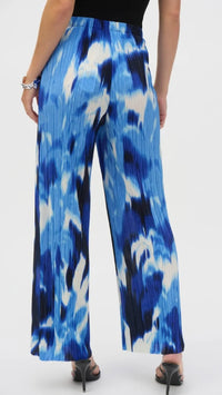 Joseph Ribkoff Pleated Novelty Tropical Print Wide-Leg Pants