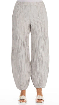 Crinkle Silk Linen Trouser