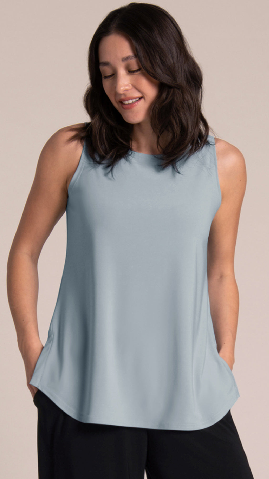 Sleeveless Go To Classic T-Relax-Solid Colors