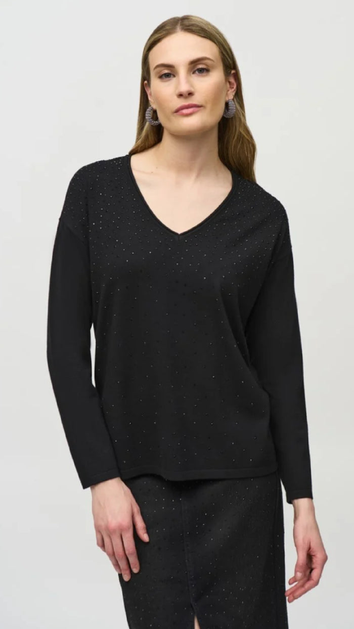 Joseph Ribkoff sweater Knit V-Neck Pullover