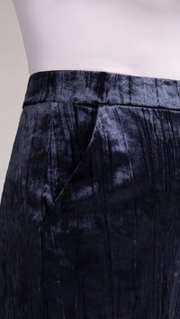 Straight Leg Pant, Crinkle Velvet