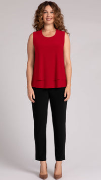 Sleeveless DBL Layer Shell with Jewel Neck (selected colours on sale)