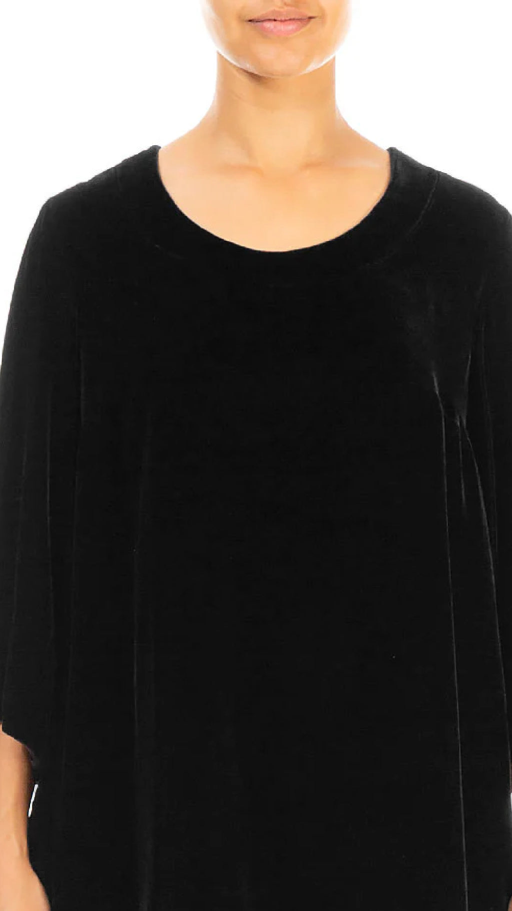 Loose Asymmetric Silk Velvet Blouse