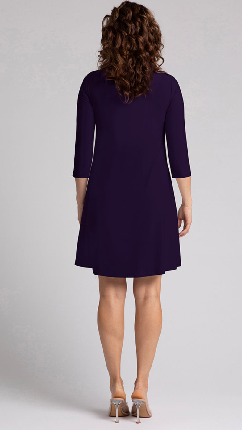 Nu Trapeze Dress, 3/4 Sleeve