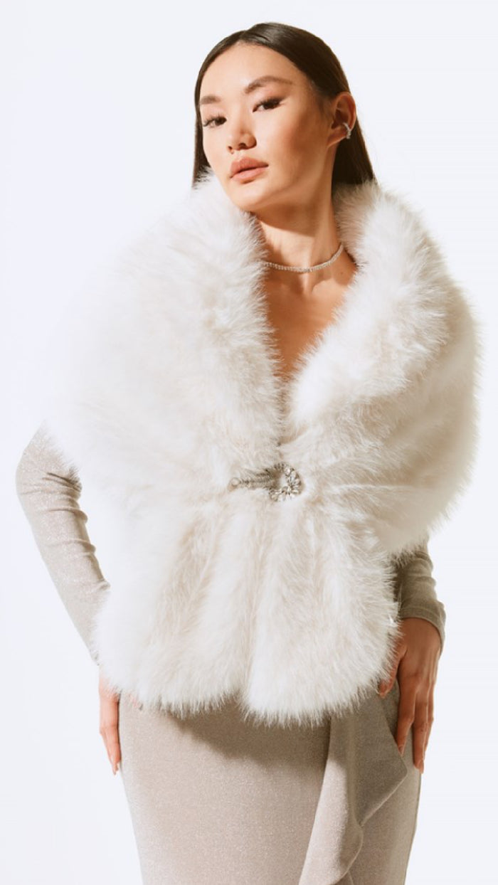 Joseph Ribkoff Faux Fur Cape