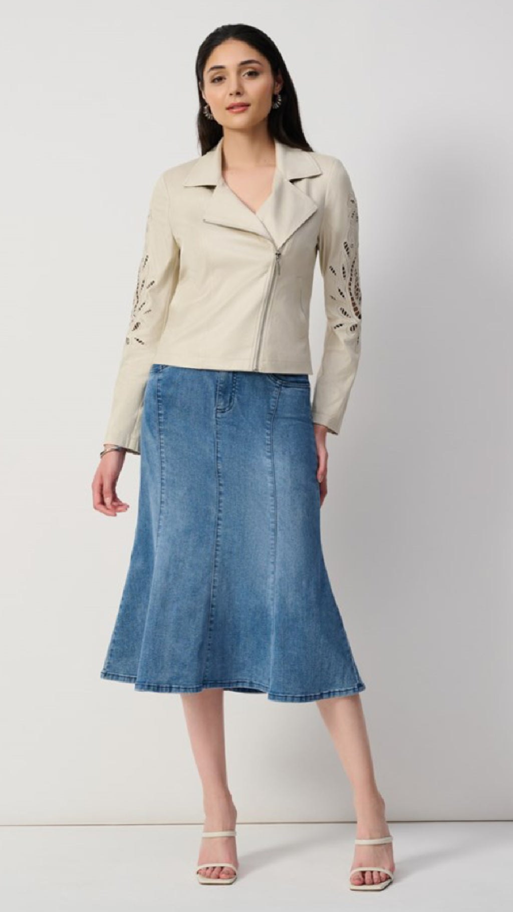 Joseph Ribkoff Stretch Denim Trumpet Skirt