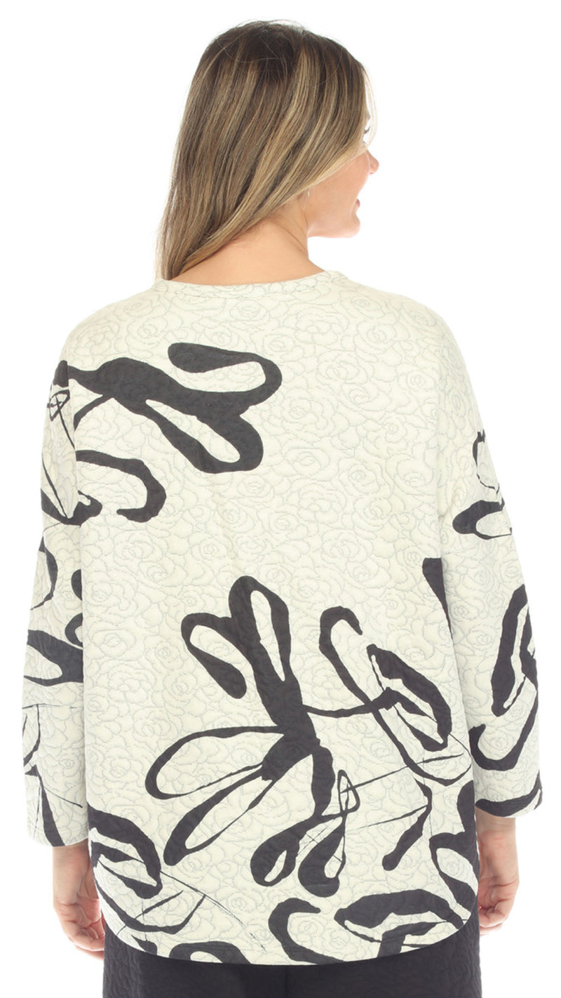 Inoah Hi Lo Dolman Long Sleeve Crew Neck Top (Sale)