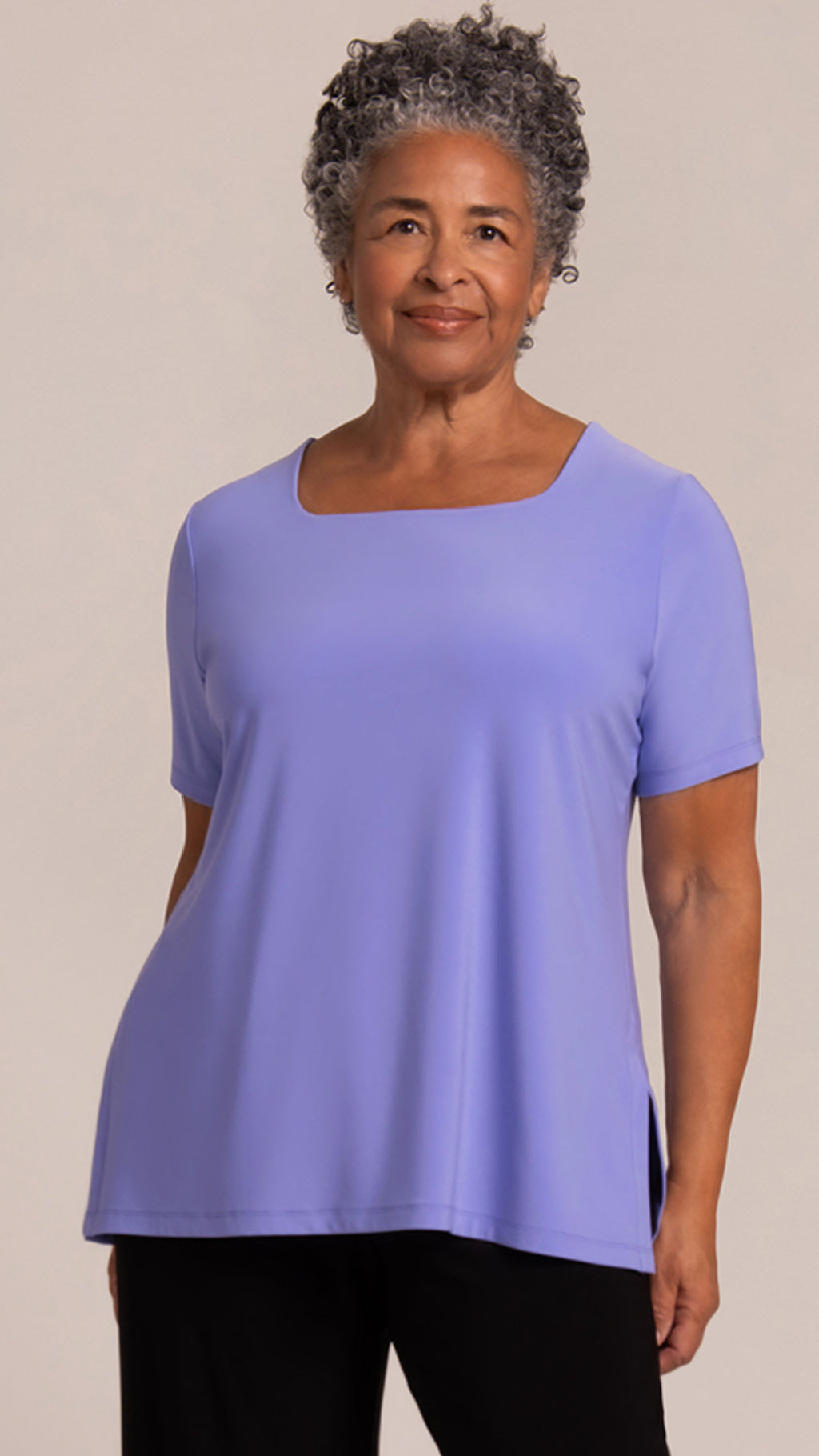 Soft Square Neck Top, Short Sleeves (Con’t)