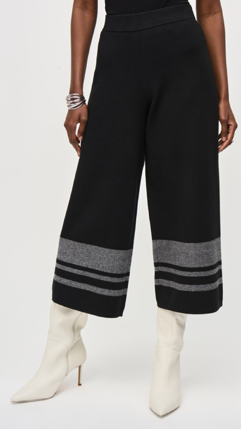 Joseph Ribkoff Jacquard Sweater Knit Culotte Pants (Sale)