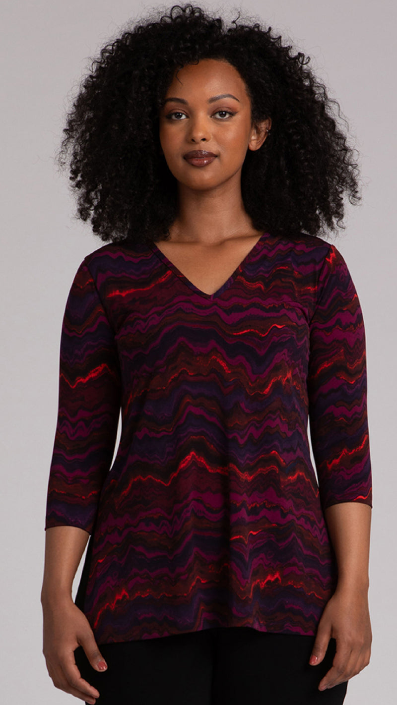 Nu Ideal V-Neck Tunic, Print