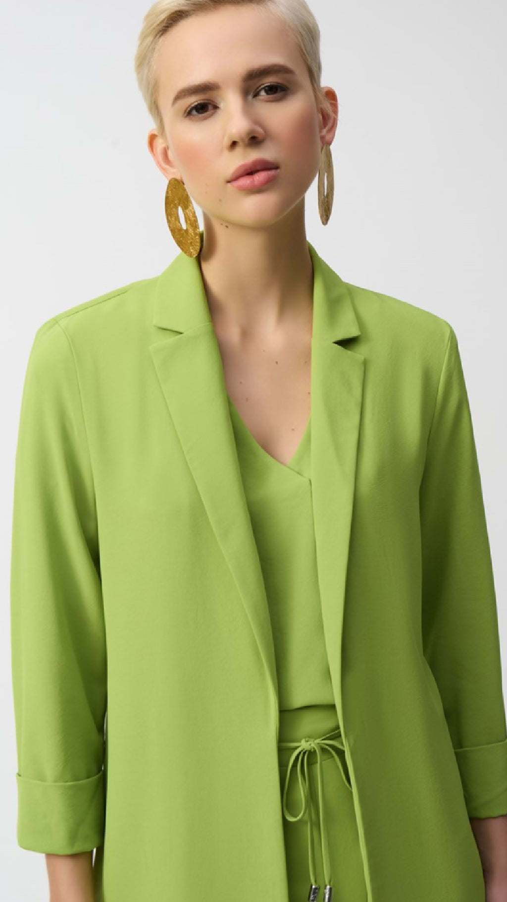 Joseph Ribkoff Flowy Long Notched Blazer