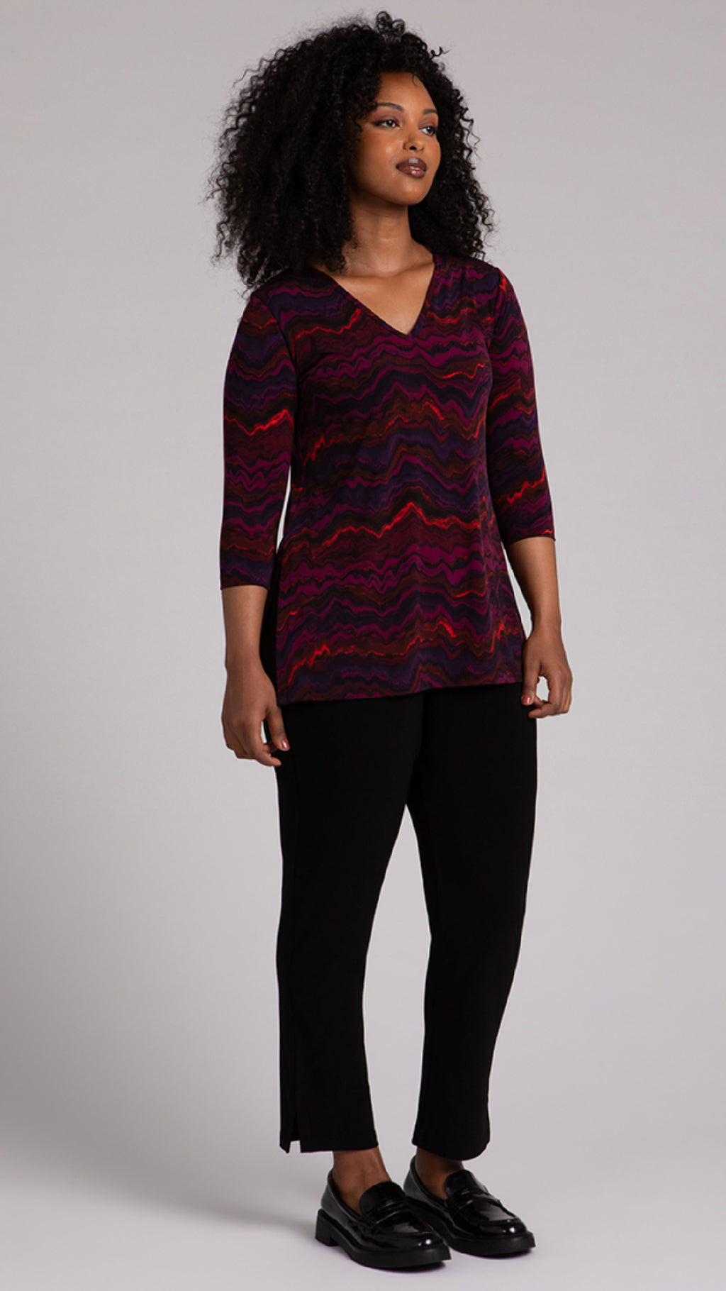 Nu Ideal V-Neck Tunic, Print