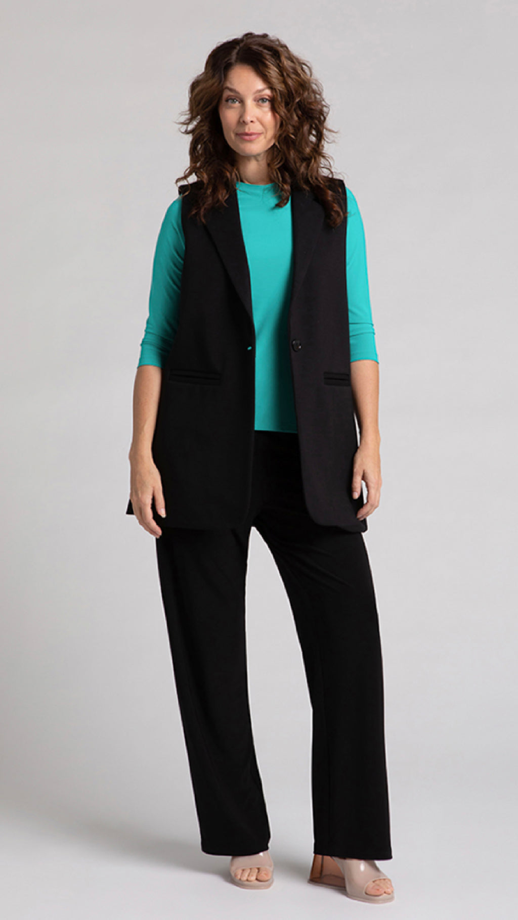 Ponte Sleeveless Jacket