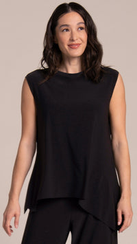 Flounce Muscle Top with Drop Hem