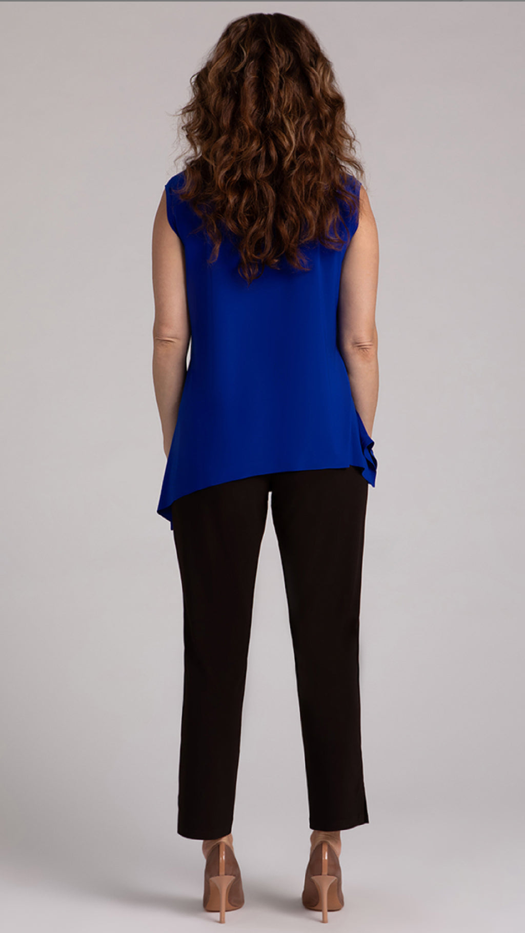 Flounce Muscle Top with Drop Hem