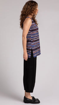 Sleeveless Nu Ideal Tunic-Elemental Stripes