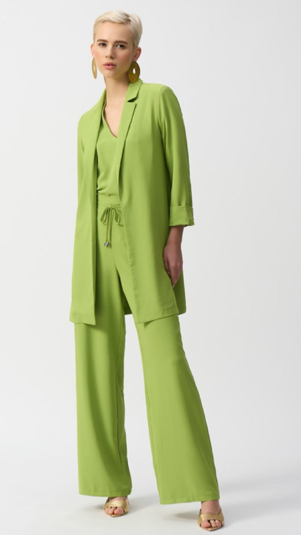 Joseph Ribkoff Flowy Long Notched Blazer