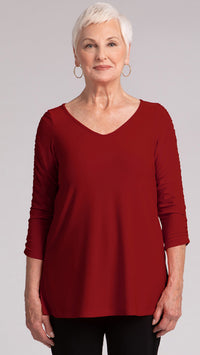 Revelry Top with Ruched Sleeve (Sale)