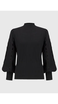 Joseph Ribkoff Sweater Knit Mock Neck Top (Sale)