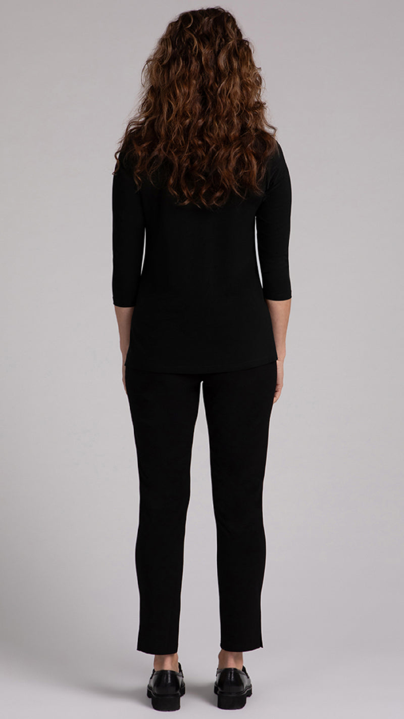 Square Neck Top, 3/4 Sleeve