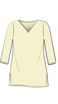 Nu Ideal V-Neck Tunic-Solid Colours (selected colours on sale)