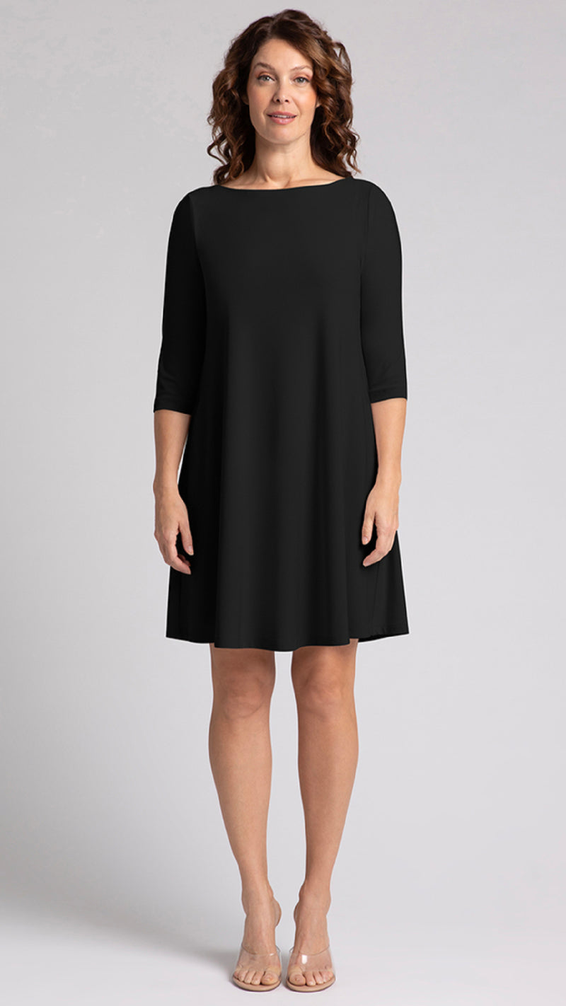 Nu Trapeze Dress, 3/4 Sleeve (selected colours on sale)