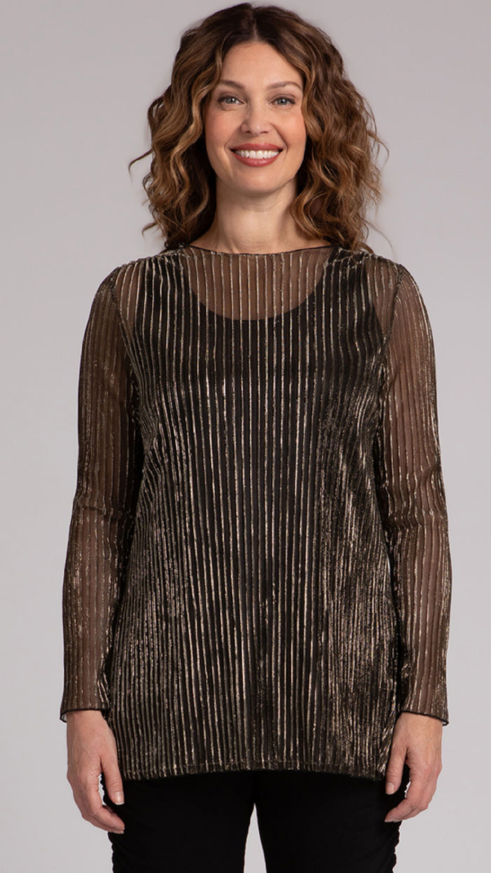 Nu Ideal Tunic, Pleated Mesh