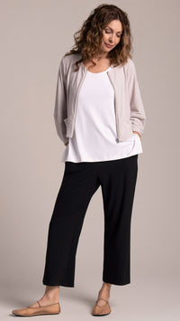 Cropped Lantern Jacket W/Zip Front (selected color on sale)