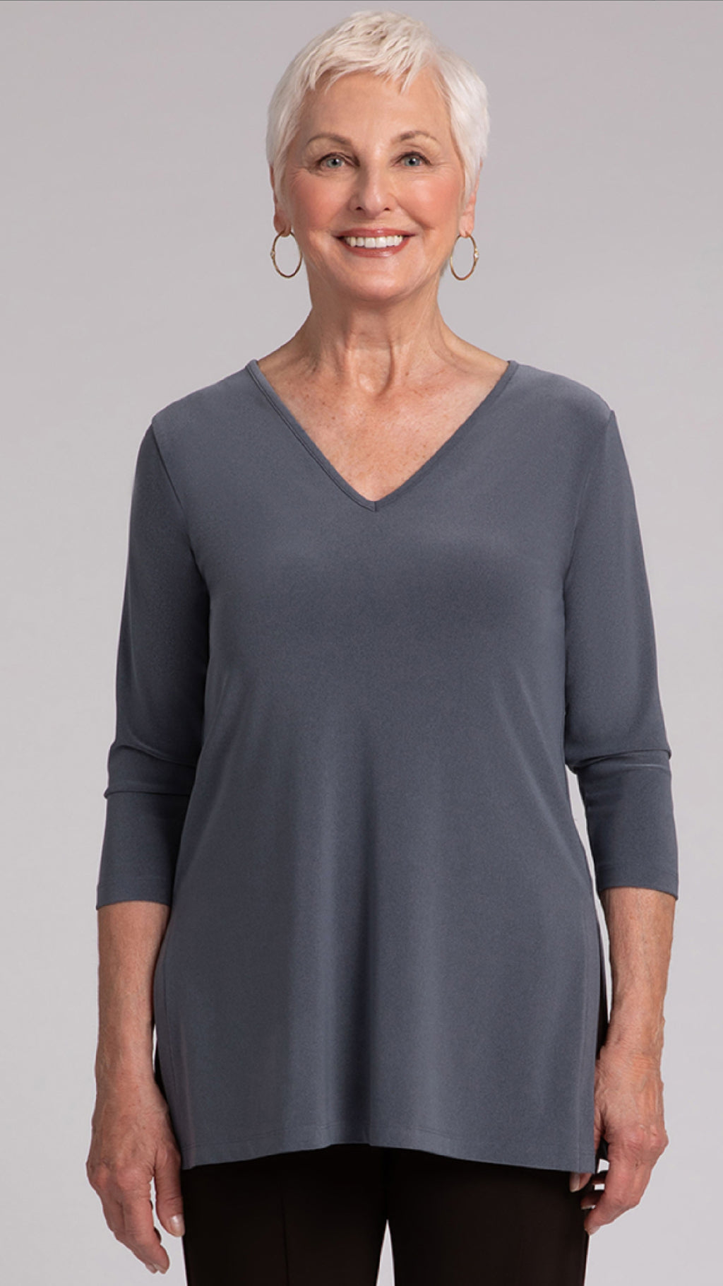 Nu Ideal V-Neck Tunic-Solid Colours (selected colours on sale)