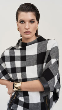 Joseph Ribkoff Plaid Jacquard knit Sweater (Sale)