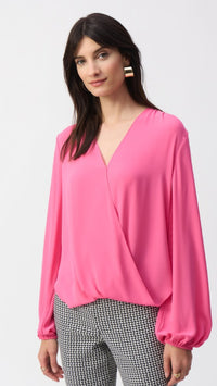 Joseph Ribkoff Georgette Boxy Wrap Top