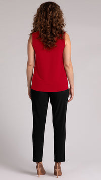 Sleeveless DBL Layer Shell with Jewel Neck (selected colours on sale)