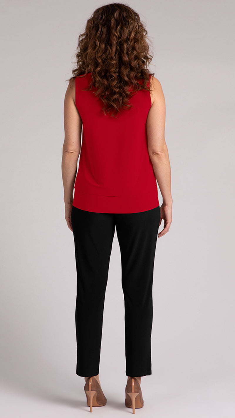 Sleeveless DBL Layer Shell with Jewel Neck (selected colours on sale)